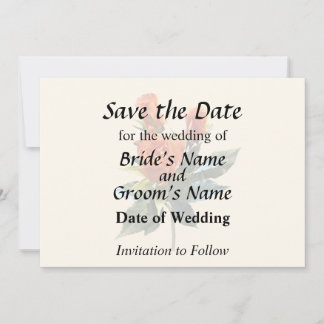 Delicate Orange Rosebuds Save The Date