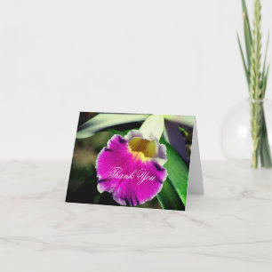 Delicate Orchid Flower Customizable Thank You Card