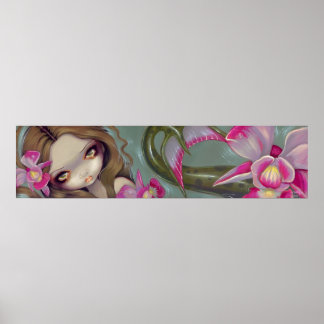 Delicate Orchid Mermaid Art Print