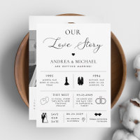Delicate Our Love Story Infographic Photo Wedding