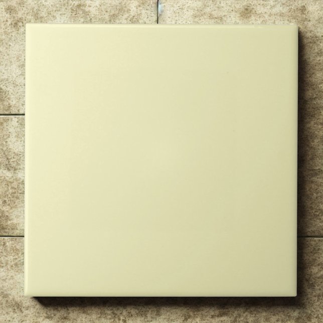 Delicate Pale Cream Yellow Bliss #f9f6c1 Ceramic Tile (Creator Uploaded)