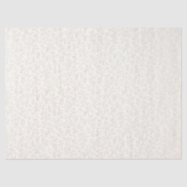 Delicate Pale Gold Floral Tissue Paper (Front)