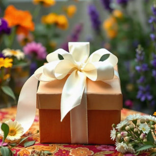 Delicate Pastel Butter Yellow Color F9F2C0 Satin Ribbon