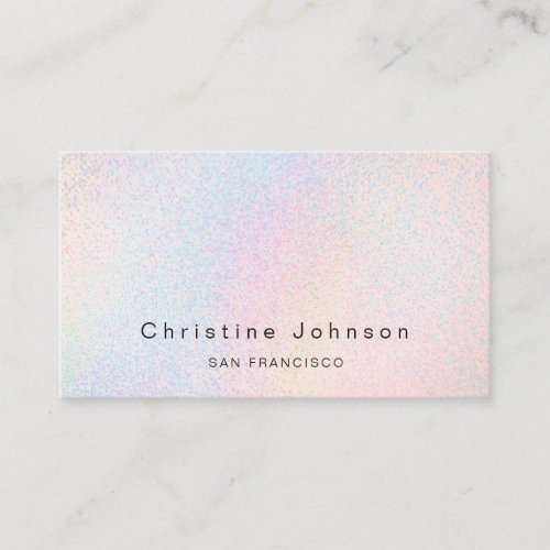 delicate pastel FAUX iridescent effect Business Card