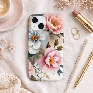 Delicate Pastel Floral iPhone 15 Case