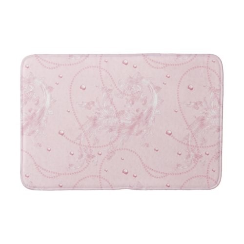 Delicate Pastel Pink Pearl Luxury Bath Mat