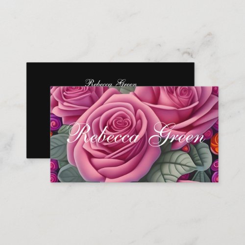 Delicate Pastel Pink Wedding Roses  Business Card