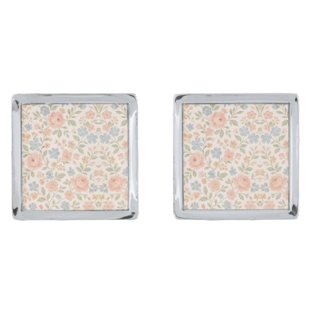  Delicate Pastel Spring  Cufflinks (Front)