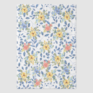 Delicate Pastel Spring Florals Decoupage Paper