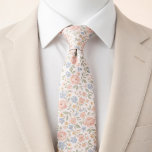 Delicate Pastel Spring  Neck Tie<br><div class="desc">Bring effortless romance to any occasion with this elegant cream silk necktie featuring a delicate all-over floral pattern in soft peach, blush pink, and powder blue – inspired by classic Liberty London prints. Perfect for spring and summer weddings, garden parties, Easter celebrations, or adding gentle sophistication to light gray, navy,...</div>