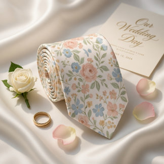  Delicate Pastel Spring  Neck Tie