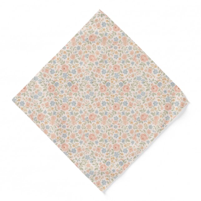  Delicate Pastel Spring Pocket Square Bandana (Front)