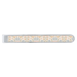 Delicate Pastel Spring Silver Finish Tie Bar