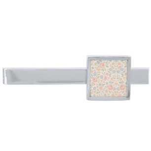 Delicate Pastel Spring Silver Finish Tie Bar