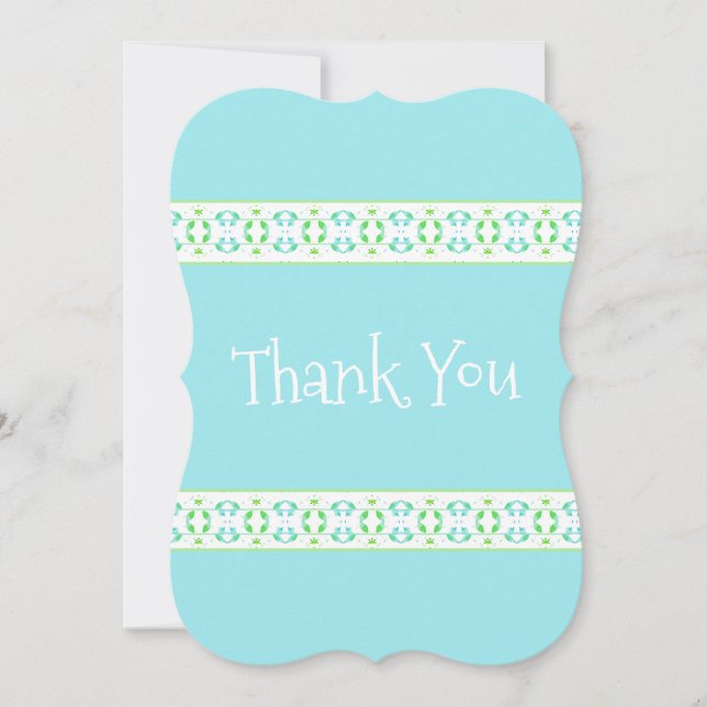 Delicate Patterned Thank You Note Card (Front)