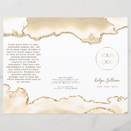 delicate peach agate brochure