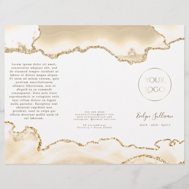 delicate peach agate brochure (Front)