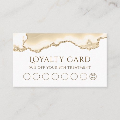 delicate peach agate loyalty card