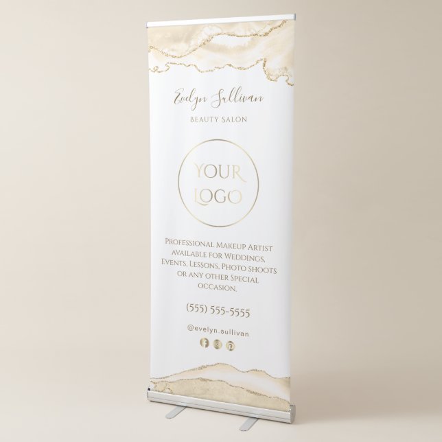 delicate peach agate retractable banner (3/4)