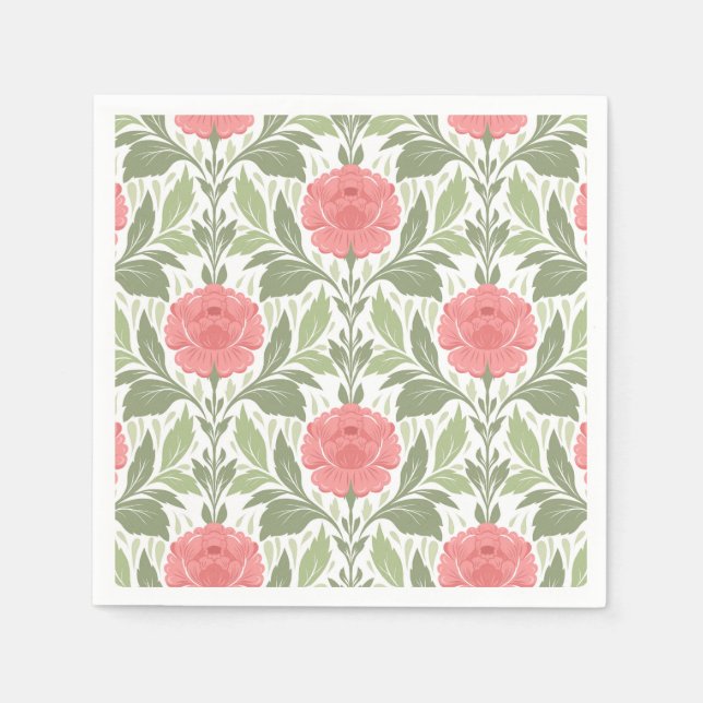 Delicate peonies napkins (Front)