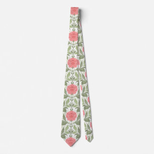 Delicate peonies neck tie