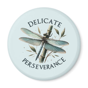 Delicate Perseverance - Artistic Dragonfly Magnet
