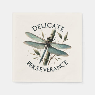 Delicate Perseverance - Artistic Dragonfly Napkins