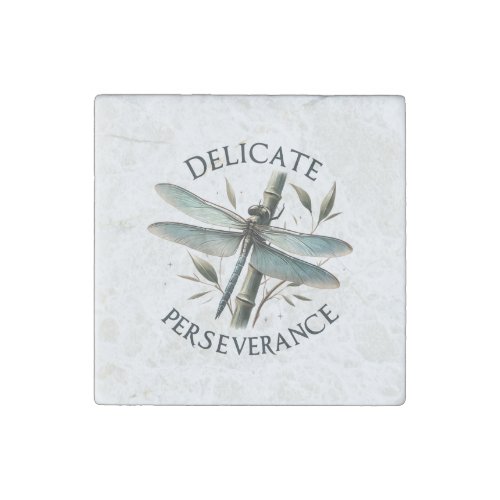 Delicate Perseverance _ Artistic Dragonfly Stone Magnet