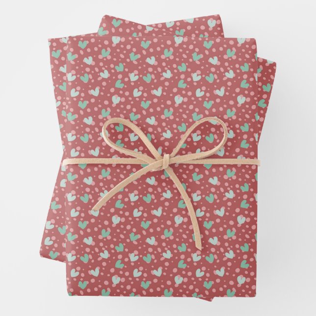 Delicate Petite Floral Ditsy Seamless Pattern Wrapping Paper Sheets (In situ)