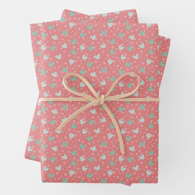 Delicate Petite Floral Ditsy Seamless Pattern Wrapping Paper Sheets (In situ)