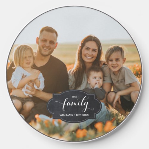 Delicate Photo Custom Script Family Wireless Charger
