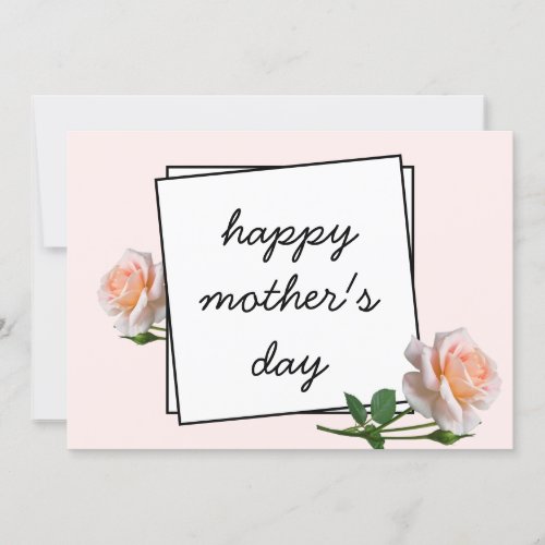 Delicate Pink Blossom Happy Mothers Day Card