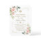 Delicate Pink Blush Flowers Gold Glitter Baptism