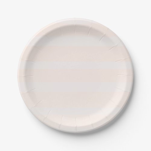 Delicate Pink Blush  White Modern Chic Stripes Paper Plates