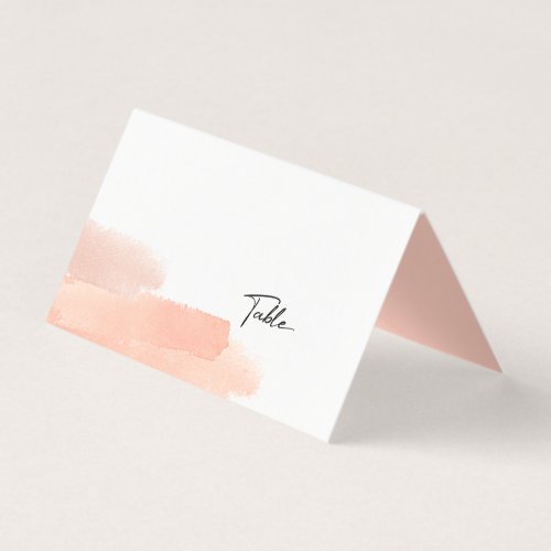 Delicate pink brush Blush Wedding Table Place Card
