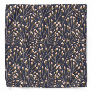 Delicate Pink Buds on Brown Branches Bandana