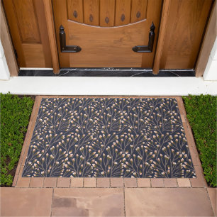 Delicate Pink Buds on Brown Branches Doormat