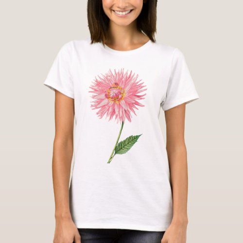 Delicate Pink Dahlia T_Shirt