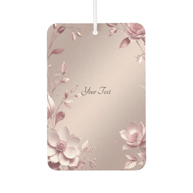 Delicate Pink Floral Air Freshener (Front)