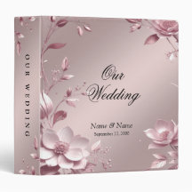 Delicate Pink Floral Album Binder