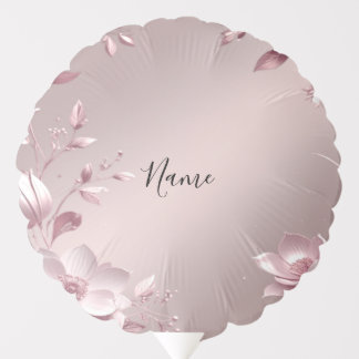 Delicate Pink Floral Balloon