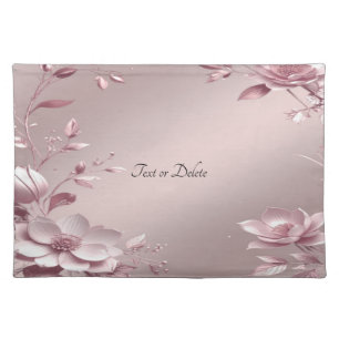 Delicate Pink Floral Cloth Placemat