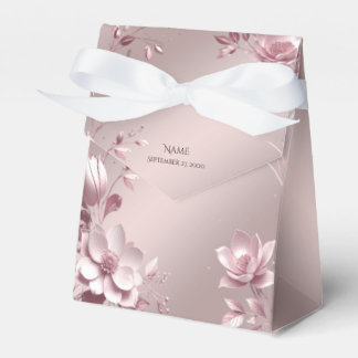 Delicate Pink Floral Favor Box
