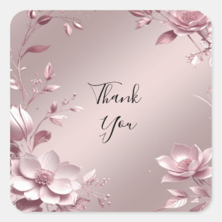 Delicate Pink Floral Frame Sticker