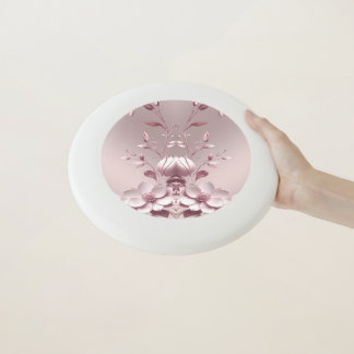 Delicate Pink Floral Frisbee