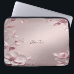 Delicate Pink Floral Laptop Sleeve<br><div class="desc">Beautiful Delicate Pink Floral Laptop Sleeve</div>