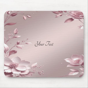Delicate Pink Floral Mousepad