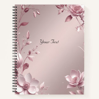 Delicate Pink Floral Notebook