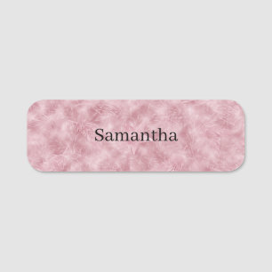 Delicate Pink Floral Personalized Name Tag