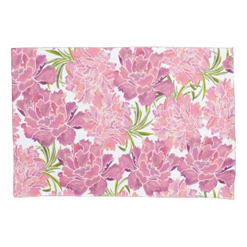 Delicate Pink Floral Pillowcase by Boopoobeedoogift at Zazzle